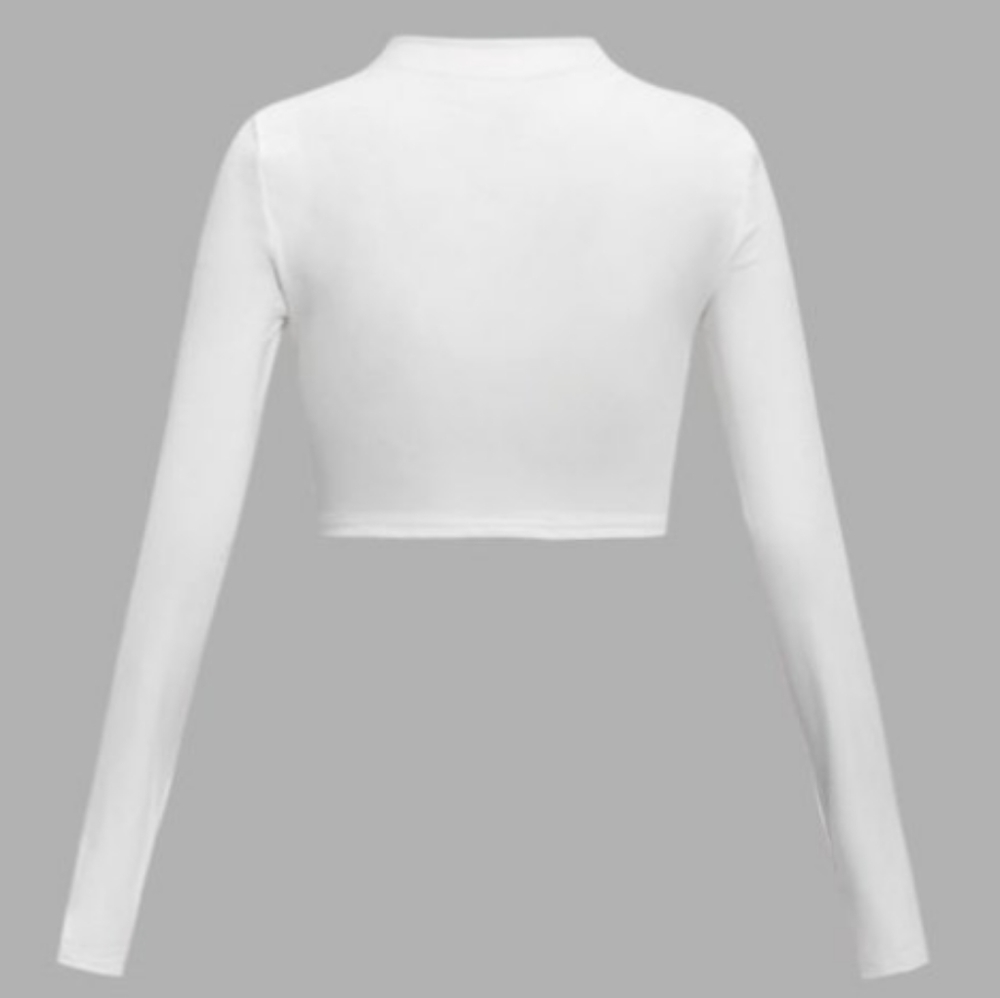Women's Cartoon Crew Neck White Tee - Picture 7 of 8